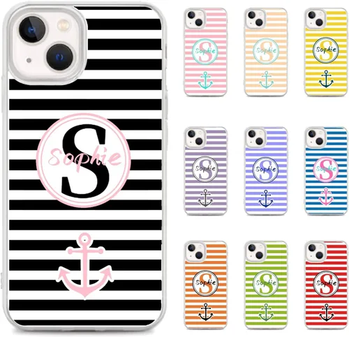Vista 24 de Fundas personalizadas con inicial y nombre personalizado para Samsung Negro