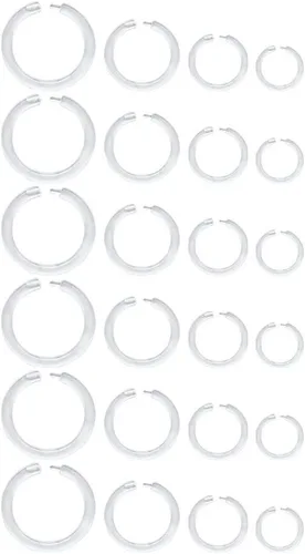 Vista 13 de MODRSA 16g 20g Mix Clear Piercing Retainers Plastic Septum Retainer Clear Nose Studs for Work Flexible Lip Plastic Earring Studs for Sport Surgery