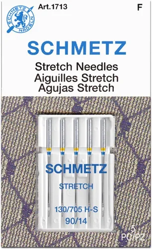 Vista 8 de 25 agujas para máquina de coser Schmetz Stretch 130/705H H-S Tamaño 90/14