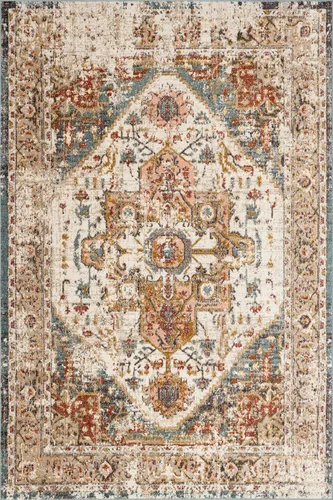 Vista 3 de nuLOOM Performance - Alfombra de estilo oriental, diseño vintage, duradera, fácil de limpiar, Justine Beige, 8'10' x 12