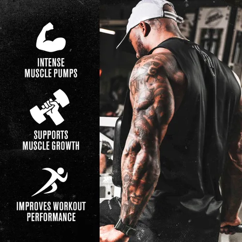 Vista 4 de Jacked Factory Nitrosurge Shred Termogénico Pre-Entrenamiento en Piña Naranja y Potenciador de óxido nítrico N.O. XT para hombres y mujeres