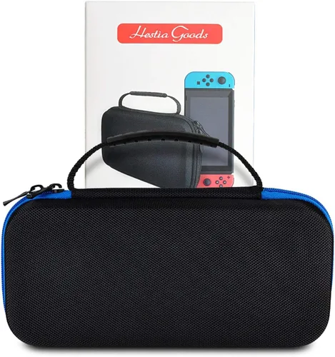 Vista 6 de daydayup Funda para Switch y protector de pantalla de vidrio templado compatible con Nintendo Switch, funda de transporte de viaje rígida de lujo