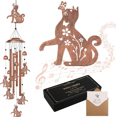 Vista 11 de YHmall Campanillas de viento cardenales para exteriores, regalos cardenales para mujeres, tonos relajantes, campanillas de viento conmemorativas