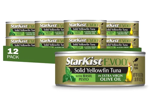 Vista 21 de StarKist E.V.O.O. Atún Blanco Sólido Albacore en Aceite de Oliva Virgen Extra, 4.5 Oz, Paquete de 12