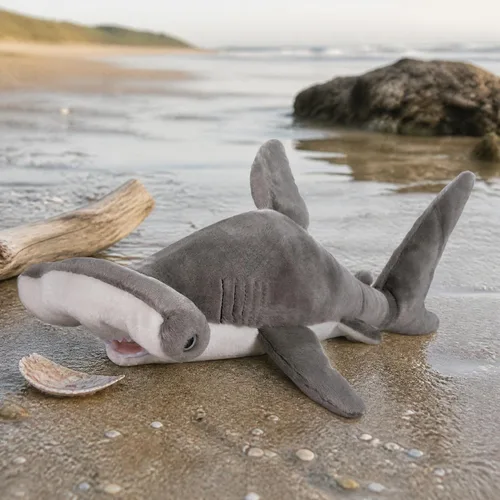 Vista 6 de Wild Republic Hammerhead - Peluche de tiburón de peluche, regalo para niños, 20 pulgadas, multicolor