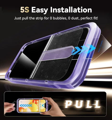 Vista 2 de Opxyl Protector de pantalla irrompible 9H+ para iPhone 13 / iPhone 13 Pro [grado militar inastillable] [protección de cobertura completa] Protector