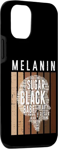 Vista 3 de Funda de regalo para iPhone 14 Melanina Sugar Black Queen Afro African Pride BHM