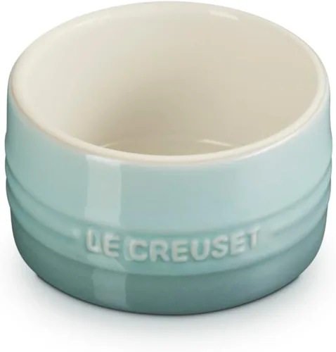 Vista 9 de Le Creuset - Ramequín redondo de cerámica de pared recta, 7 onzas, Oyster Ostra