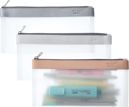 Vista 13 de Mr. Pen - Estuche transparente para lápices, paquete de 3, estuche transparente para lápices, bolsas para lápices