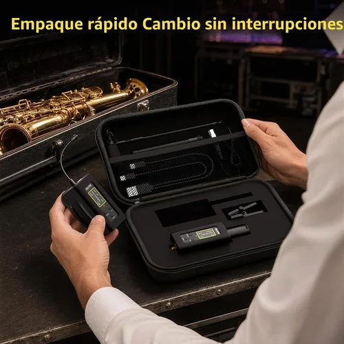 Vista 8 de Sistema de micrófono de saxofón inalámbrico para clarinete