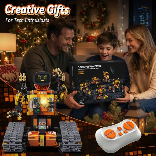 Vista 8 de Gohero Kit de construcción de robot, juguetes STEM 5 en 1 para niños de 8 a 10 años con control remoto y aplicación