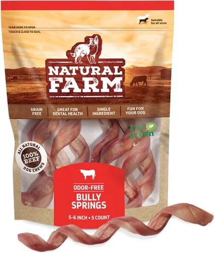 Vista 12 de Natural Farm Bully Sticks sin olor en forma de anillo (3-4 pulgadas, paquete de 10) – 100% masticables de carne de res para más compromiso