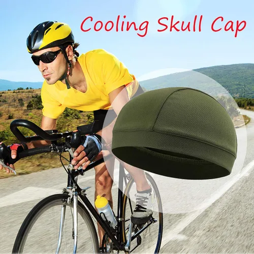 Vista 2 de TOPLOR Gorro de calavera que absorbe la humedad, forro de casco, gorro para correr para hombre, para motocicleta, ciclismo, transpirable, banda