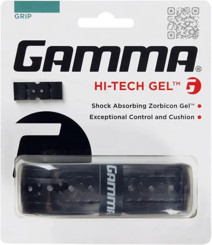 Vista 6 de Gamma Hi-Tech Replacement Tennis Grip, High Traction Feel, Maximum Control, Durable Tennis Racquet Grip, Tacky Surface