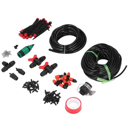 Vista 5 de Kit de riego por goteo micro Sistema de nebulización de jardín de ahorro de agua para césped/invernadero/patio Tubo de 8/0.472 in y 4 / 0.276 in