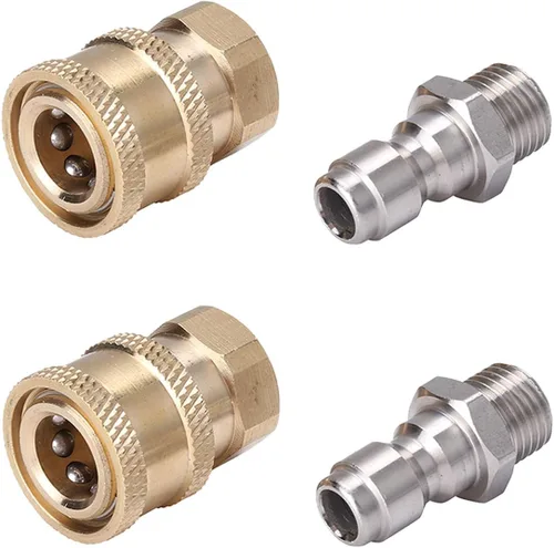 Vista 6 de Juego de adaptadores de accesorios para lavadora a presión, kit reductor NPT 1/4" NPT de 3/8