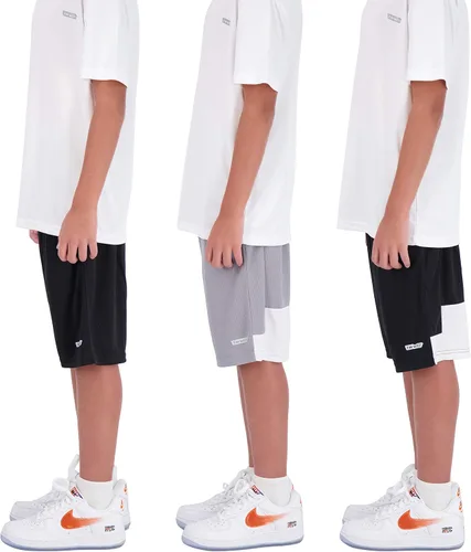 Vista 16 de Hind - Pantalones cortos de baloncesto para niños (3 unidades)