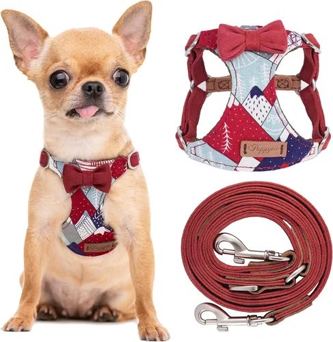 Vista 9 de Arnés sin tirones Puppytie para perro, con correa multifunción, pechera suave y ajustable para mascota, no ahorca, chaleco a prueba de escape, cielo