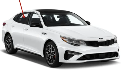 Vista 2 de Vidrio para puerta trasera del lado derecho del pasajero compatible con modelos Kia Optima 2016-2020 / Optima Hybrid 2017-2020