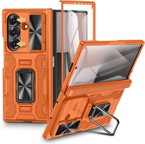 Vista 48 de VEGO Funda para Galaxy Z Fold 4 con Cubierta de Cámara Deslizante y Protección de Bisagra Funda con Protector de Pantalla Soporte Magnético de 360°