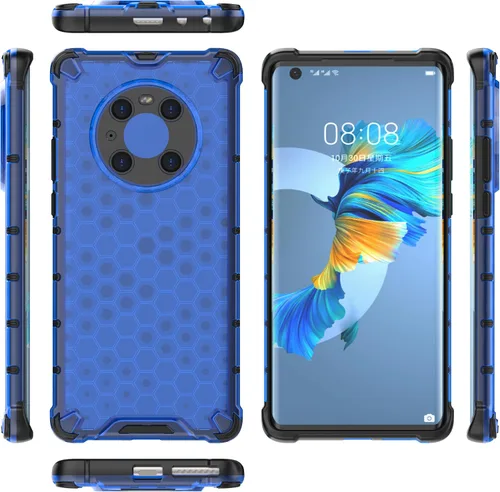 Vista 252 de Pzwoxukhov Funda compatible con Huawei Nova 3i, compatible con Huawei P Smart+ 2018 Honeycomb Anti-Drop Shock-Absorbing Case Negro