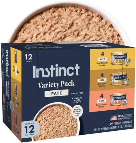 Vista 17 de Instinct Original Paté - Alimento húmedo para gatos, receta sin granos, pollo real, 3 onzas (paquete de 24)