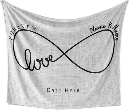 Vista 18 de Manta personalizada para esposa de esposo a esposa para pareja, regalo de aniversario para mujeres, regalo para aniversario de boda
