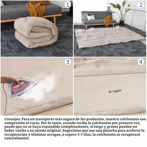 Vista 7 de Tapete de juego de 2 pulgadas de grosor para bebés y niños, tapete acolchado extra seguro, anticaídas, antideslizante, repelente al agua, tapete