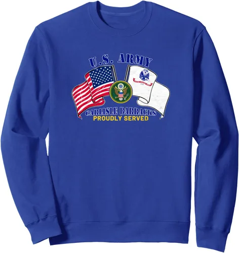 Vista 3 de Carlisle Barracks Pennsylvania Pa Army Base - Sudadera con bandera estadounidense, Negro