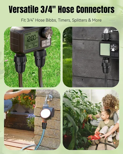Vista 7 de Pawfly 10 adaptadores de manguera de 1/2 a 3/4 pulgadas, tubo de riego por goteo de 1/2 pulgada a grifo/adaptador de manguera de jardín, conectores