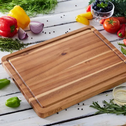 Vista 4 de BEZIA - Tabla de cortar de encimera XXL de 24 x 18 pulgadas, tabla