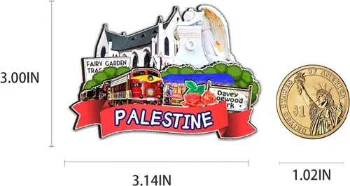 Vista 3 de Imán de nevera con imán de Palestina, Estados Unidos, 3D, monumentos, viajes, coleccionables, recuerdos, decoración hecha a mano