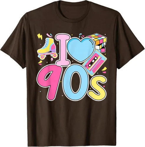 Vista 9 de I Love 90's Retro Style Nostalgia Vibe Funny 1990's Party T-Shirt Negro
