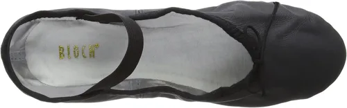 Vista 5 de Bloch Zapatillas de ballet de cuero con suela completa Dansoft para mujer Negro
