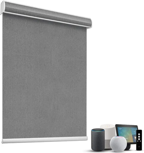 Vista 13 de SmartWings Persianas Motorizadas con Sombras para Ventana Control Remoto Funciona con Thread Apple Homekit Z-Wave Alexa 100% Blackout de Doble Cara