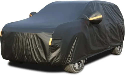 Vista 19 de Tecoom Funda impermeable para todo tipo de clima, resistente al viento, protector de granizo con forro polar y puerta con cremallera, protección
