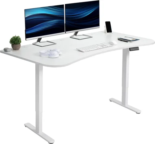 Vista 13 de VIVO DESK-KIT-E2B1B - Escritorio eléctrico de pie con motor doble, ajuste de altura de memoria, serie E2B, marco negro superior negro, DESK-KIT-E2B1B