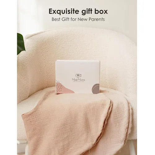 Vista 7 de MairMore Paquete de 2 Fundas de Almohada de Muselina para Lactancia, Transpirables 100% Algodón, Fundas Deslizables para Almohadas de Lactancia