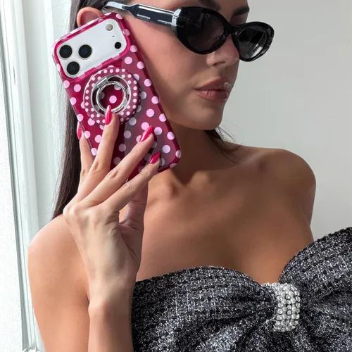 Vista 617 de VELVET CAVIAR Funda para iPhone 15, compatible con MagSafe, probada contra caídas de 10 pies, fundas protectoras de diseño, leopardo color rosa