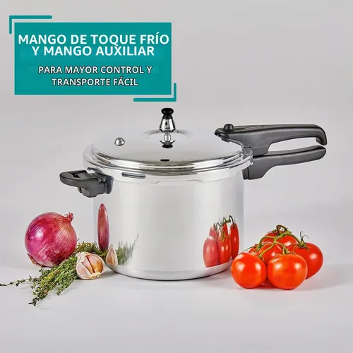Vista 4 de Mirro 92160A Olla a presión de aluminio pulido 10-PSI Utensilios de cocina, 6 cuartos de galón, plata - Generous Cooking Capacity for Family
