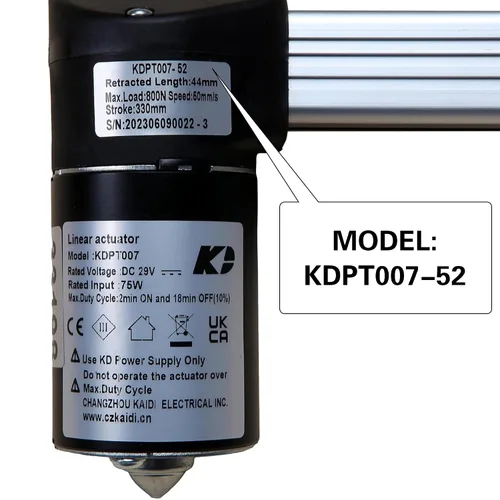 Vista 2 de Actuador lineal Kaidi Modelo KDPT007-52 Power Reclinable Elevador Sillas Elevadoras Reemplazo del Motor