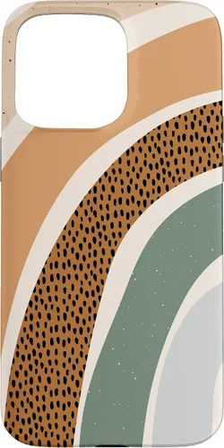 Vista 31 de Boho Burnt Orange Half Rainbow with Dotted Pattern Arches Case for iPhone 17