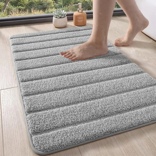 Vista 18 de DEXI Alfombras de baño de 30 x 17 pulgadas, lavables a máquina, antideslizantes, de microfibra suave, absorbente, de secado rápido, para suelo