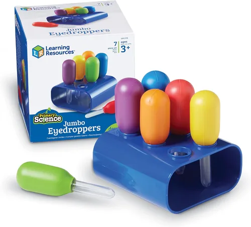 Vista 5 de Learning Resources Juego de lupas de ciencia primaria (6 piezas) y cuentagotas (6 piezas) para niños