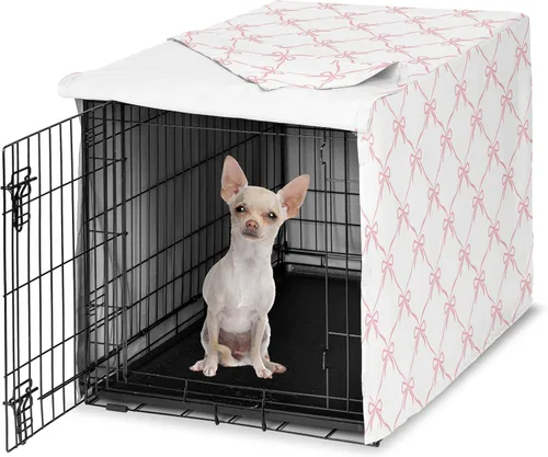Vista 22 de Sweet Jojo Designs Funda para Jaula de Perro Mediano de 36 Pulgadas (Floral Bohemio) para Jaulas de Mascotas para Niñas, Fundas para Perreras Óxido