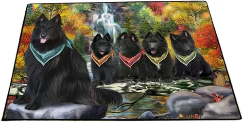 Vista 19 de Doggie of the Day Belgian Shepherd Dogs Floor Mat - 4th of July Independence Day - Best Dog Doormat - Protector Decor - Unique Portrait Art
