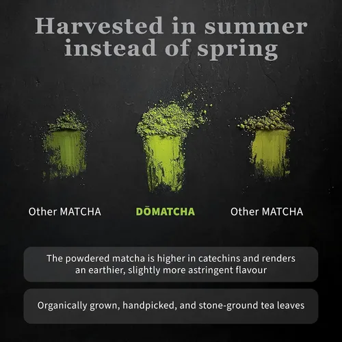 Vista 3 de Domatcha Matcha de cosecha de verano orgánico, 30 GR