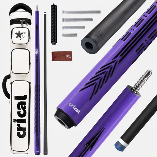 Vista 10 de CRICAL Carbon Fiber Pool Cue Stick, Pro Taper Shaft Low Deflection