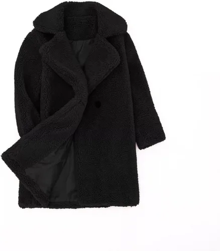 Vista 3 de APIVOE Baby Girl Clothes Winter Warm Sherpa Coats for Toddler Boys Fleece Jacket Casual Fuzzy Kids Pea Coat Trench Outwear
