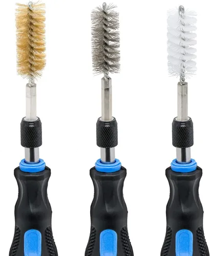 Vista 9 de NEIKO 00325A - Accesorios de Cepillo de Alambre para Taladro con vástago hexagonal de 1/4 pulgadas, surtido de cepillos SAE y MM, se puede montar